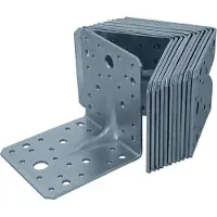 Helpmate Lochplattenwinkel 100x100x90, verzinkt, 12 Stück, mit Sicke (Angle de la tôle perforée, 12 pcs)