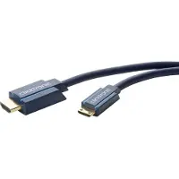 ClickTronic HDMI câble de raccordement [1x HDMI-prise mâle - 1x HDMI-prise mâle C Mini] 2 m bleue