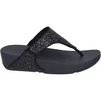 FitFlop Séparateur d'orteils 'Lulu Glitter Toe - Thongs PU Glitter' noir