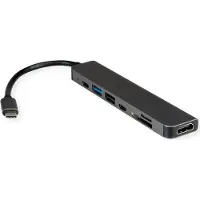 Value Station d'accueil USB-C HDMI+2x USB A 2.0+3.2G+SD/TF+PD 4K - Numérique/données - Numérique/affichage/vidéo (12.99.1136)