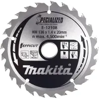 Makita CCM13625E SPECIALIZED EFFICUT Lame de scie ( E-12120 ) 136 x 1,4 x 20 mm 25 dents pour le bois