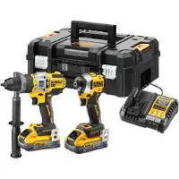 DeWalt Pack 2 Outils Brushless DCK2052H2T-QW XR 18V - Perceuse Percussion DCD999 + Visseuse à Chocs DCF850 + 2 batteries POWERSTACK 5Ah Li-Ion + Mallette TSTAK