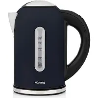 Koenig Bouilloire programmable - - Boe56 - 1,7 L - 2200 W - Température réglable - Écran LCD - Bleu nuit mat et acier inoxydable