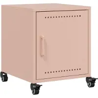 vidaXL Table de chevet rose 36x38,5x43,5 cm acier