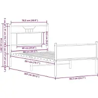 vidaXL Cadre de lit sans matelas Chêne Sonoma 80x200 cm Bois composite