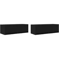 vidaXL Armoires TV 2 pcs. noir imitation chêne 80x31x25,5 cm