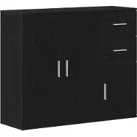 vidaXL Sideboard Chêne noir 91 x 29,5 x 75 cm Bois composite