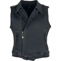 Black premium by emp Veste Sans Manches de - Veste Sans Manches en Jean - S - XXL - pour Femme - gris - Taille XL