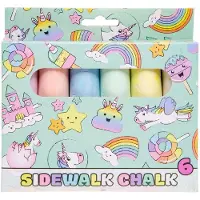 LG-Imports Strassenkreide Einhorn, 6 Stk.