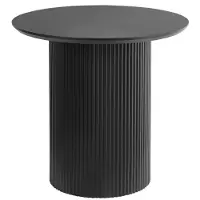 Beliani Table D'appoint Noir Leona