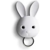 Qualy Accroche clé - - Bella - Lapin Blanc - Original et Mignon - Matière ABS
