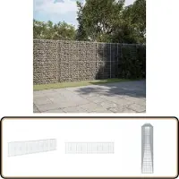 vidaXL Gabion avec couvercle 900x50x200 cm Fer galvanisé