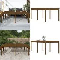 vidaXL Table de jardin brun miel 203,5x100x76 cm Pin massif - Table de jardin - Tables de jardin - Table d'extérieur - Table de terrasse