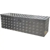 Novio Coffre de rangement en aluminium pour remorque Toolbox Aluminium 1485 x 380 x 380