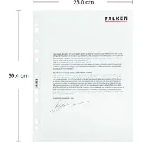 Falken 100 Pochettes DIN A4 transparentes lisses 0,05 mm (A4)