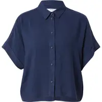 Selected Raccourci Chemise À Manches Courtes Femme Bleu 36