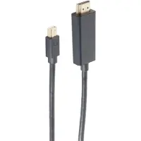 S-Impuls BASIC-S Mini DisplayPort (3 m), Câble vidéo, Noir