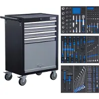 Bgs 4086 Chariot d'atelier "Azubi" avec 151 outils