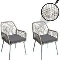 Mendler Chaise de jardin -O12 (lot de 2)
