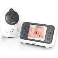 Alecto DVM-77 - Babyphone avec caméra et écran couleur 2.8", blanc/anthracite