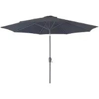 Ebuy24 Houston parasol Ø300cm avec fonction d'inclinaison, ascenseur noir.