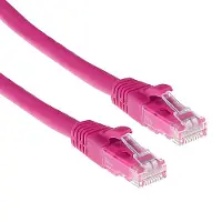 ACT Pink 15 mètre U/UTP CAT6 patch cable snagless with RJ45 connectors