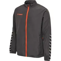 Hummel Veste de sport 'Authentic' gris / rouge feu / noir / blanc