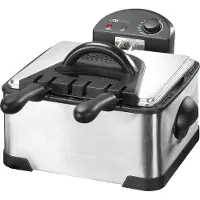 Clatronic FR 3195 Double 4 L 2000 W Noir. Acier inoxydable