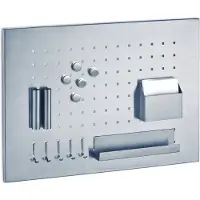 Zeller -Presente Memobord Acier inoxydable 50 X 35 cm Avec ustensiles