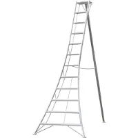 Niwaki Echelle de jardin aluminium à 3 montants (149x125x183 cm) aluminium