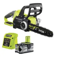 Ryobi ONE+ RCS1830-140B Tronçonneuse 30cm (incl. 1x Batterie 4.0Ah Et Chargeur) Sans Moteur Charbon 18V