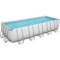 Bestway Piscine Bestway Power Steel Set Rectangle Grey (640 x 274 x 132 cm)