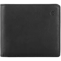 Esquire Cuir porte-monnaie boîte viennoise Logo Wiener Wallet Black noir
