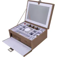 Windrose 803954.02 - Schmuckkoffer L mit Einsatz Corbello mocca