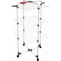 Vileda Etendoir de linge Mixer 3 Ultimate à 3 niveaux Noir mat