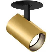 Wever & Ducre Ceno Semi- Recessed 1.0 LED Applique Black Matt|Gold | False Ceiling | 2700K