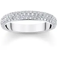 Thomas Sabo Bague 'Silberner Bandring Mit Weißem Zirkonia Und Gravur' argent