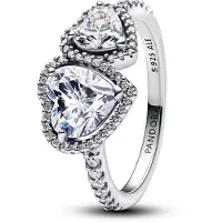 Pandora Funkelnder Halo-Herz-Ring
