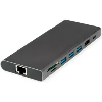 Value Station d'accueil USB-C HDMI+GbE+3xA+1xC+ 1xTF/SD+1xC PD 1x Audio 4K - audio/multimédia - numérique/données - numérique/affichage/vidéo - réseau (12.99.1138)