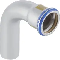 Geberit Coude gaz Mapress 90G, avec embout à insérer, acier inoxydable, d= 15mm