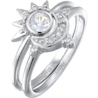 Elli Bague 'Sonne und Mond' argent / transparent