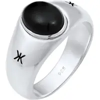 KUZZOI Bague noir / argent