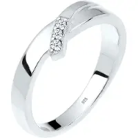 Elli DIAMONDS Bague argent / blanc