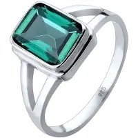 Elli Bague vert / émeraude / argent