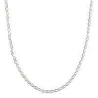 Nenalina Chaîne argent / blanc perle