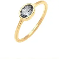 Elli Bague 'Oval' or / noir