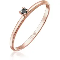Elli DIAMONDS Bague or rose / noir