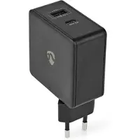 Nedis Chargeur domestique 3.0 A USB / USB-C Power Delivery 45 W Noir -
