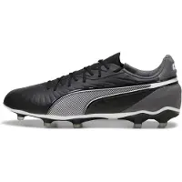 Puma Chaussures de football pour hommes King Match FG/AG - 107863, Couleur:noir/blanc/gris pierre, Chaussures hommes:47
