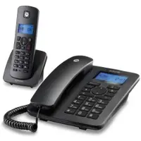 Motorola Téléphone analogique/DECT C4201 avec identification de l'appelant, noir